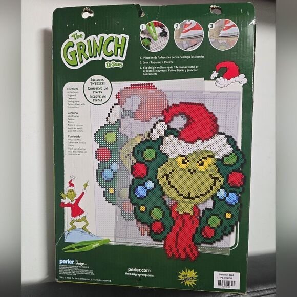 Gigant Perler Grinch & Wreath Fused Bead 4000 pc Kit, New - Picture 4 of 10